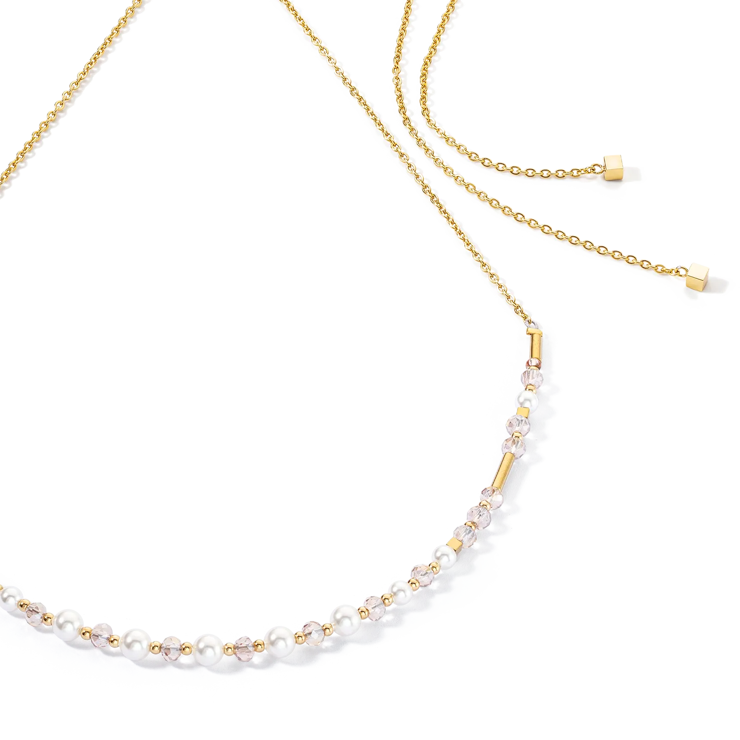 Princess Pearls Chain necklace gold-white