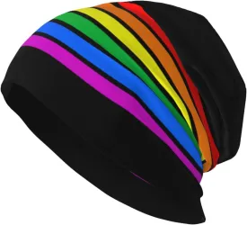 Rainbow Pride Hat,Chemo Headwear for Women for Slouchy Beanie Hat Skull Cap Cancer Headwear Accessories for Women