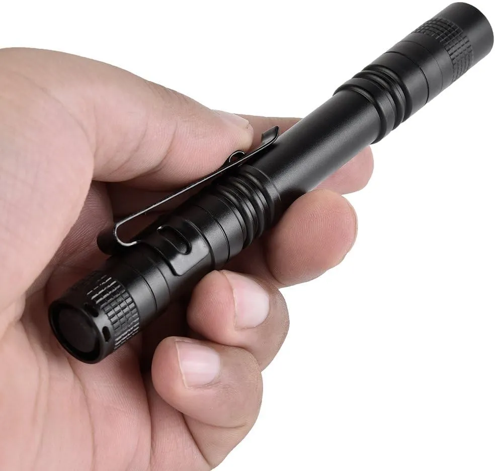 Red LED Pen Flashlights, Mini, Waterproof Pocket Flashlight with Clip, Small Red Light Flashlights for Work,Astronomy, Aviation, Night Observation (5 Pack Red Light)