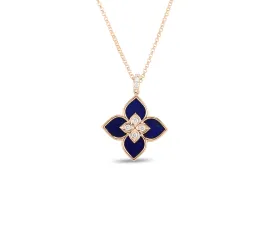 Roberto Coin Venetian Princess Small Lapis and Diamond Necklace