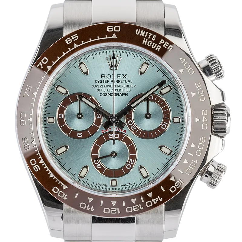 Rolex Cosmograph Daytona Platinum Ice Blue/Index 116506