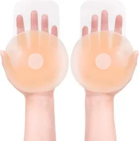 Shintrend Nipple Cover for Women: Silicone Breast Lift Pasties 5.1inch Reusable Adhesive Sticky Bra with Bob Tape