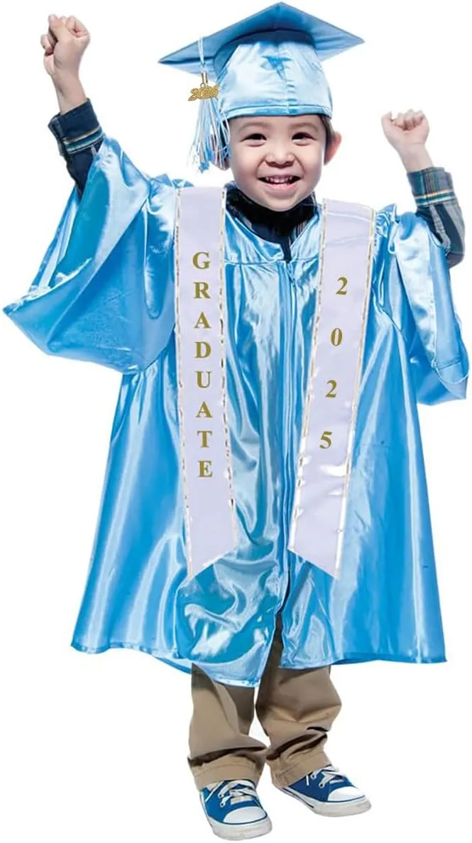 Shiny Deluxe Graduation Sets, Graduation Cap, Gown, Tassel, Sash, Ring, Diploma