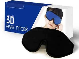 Sleep Mask for Kids with Blockout Light - Memory Foam 3D Contoured Eye Mask - Eye Cover & Travel Sleep Mask, Blindfolds for Kids, Girls, Boys (Black)