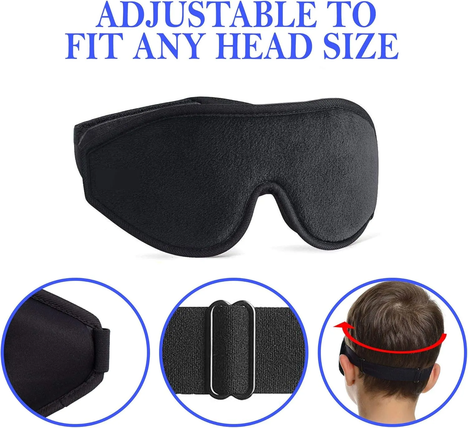 Sleep Mask for Kids with Blockout Light - Memory Foam 3D Contoured Eye Mask - Eye Cover & Travel Sleep Mask, Blindfolds for Kids, Girls, Boys (Grey)