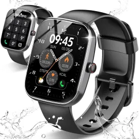 Smart Watch, 1.91" HD Screen Smartwatch for Men Women(Answer/Make Call), Fitness Watch with Heart Rate/Sleep Monitor/Steps Monitor, 110  Sports Modes, IP68 Waterproof Activity Trackers, Black