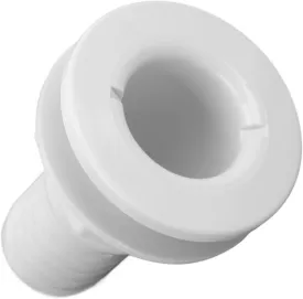 Thru Hull Fitting 11/2in Thru Hull Connector Straight ABS Hose Connection Accessory Replacement Boats Marines(White)