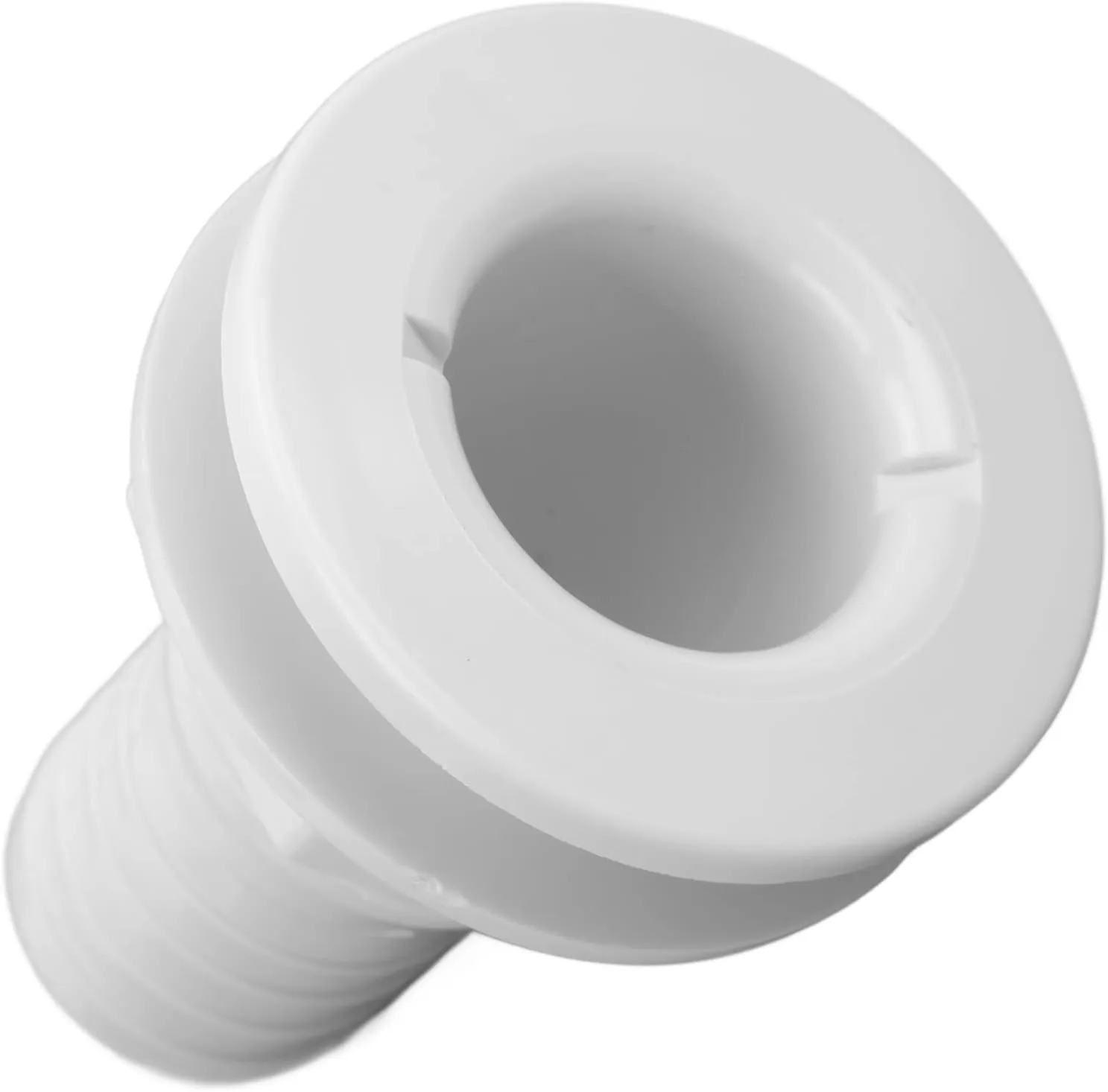 Thru Hull Fitting 11/2in Thru Hull Connector Straight ABS Hose Connection Accessory Replacement Boats Marines(White)