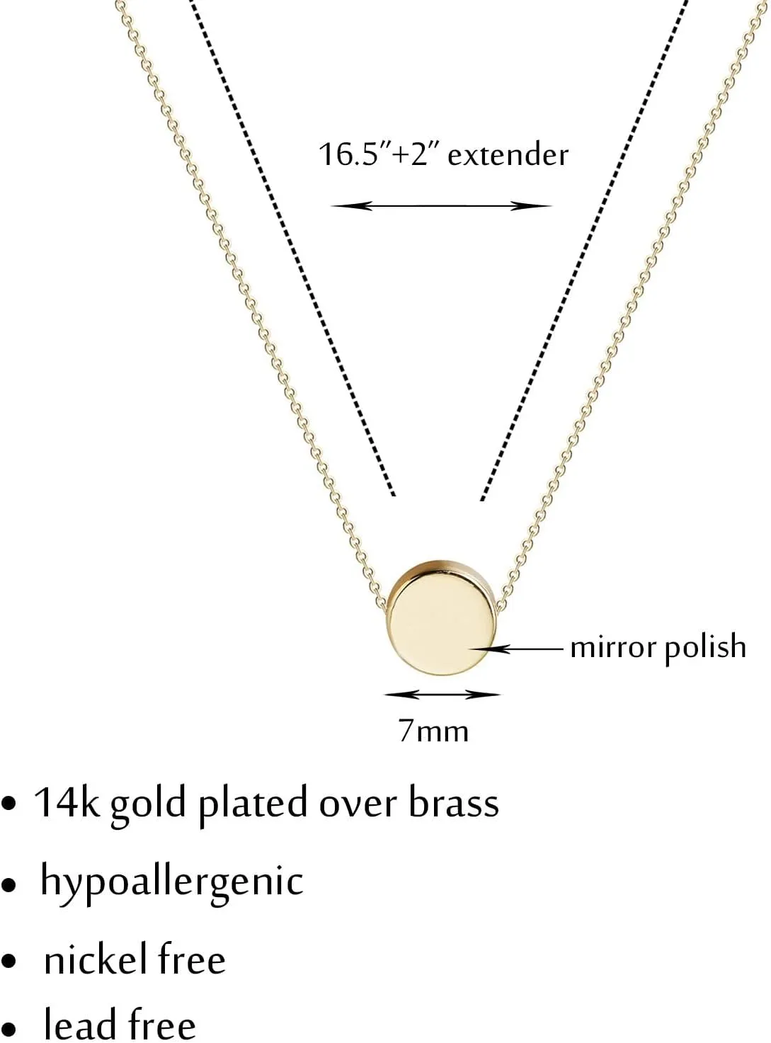 Valloey Rover Gold Necklace for Women 14K Gold Plated Circle Cubic Zirconia Pendant Necklace Dainty Twist Rope Chain Necklace Simple Jewelry Gift for Women