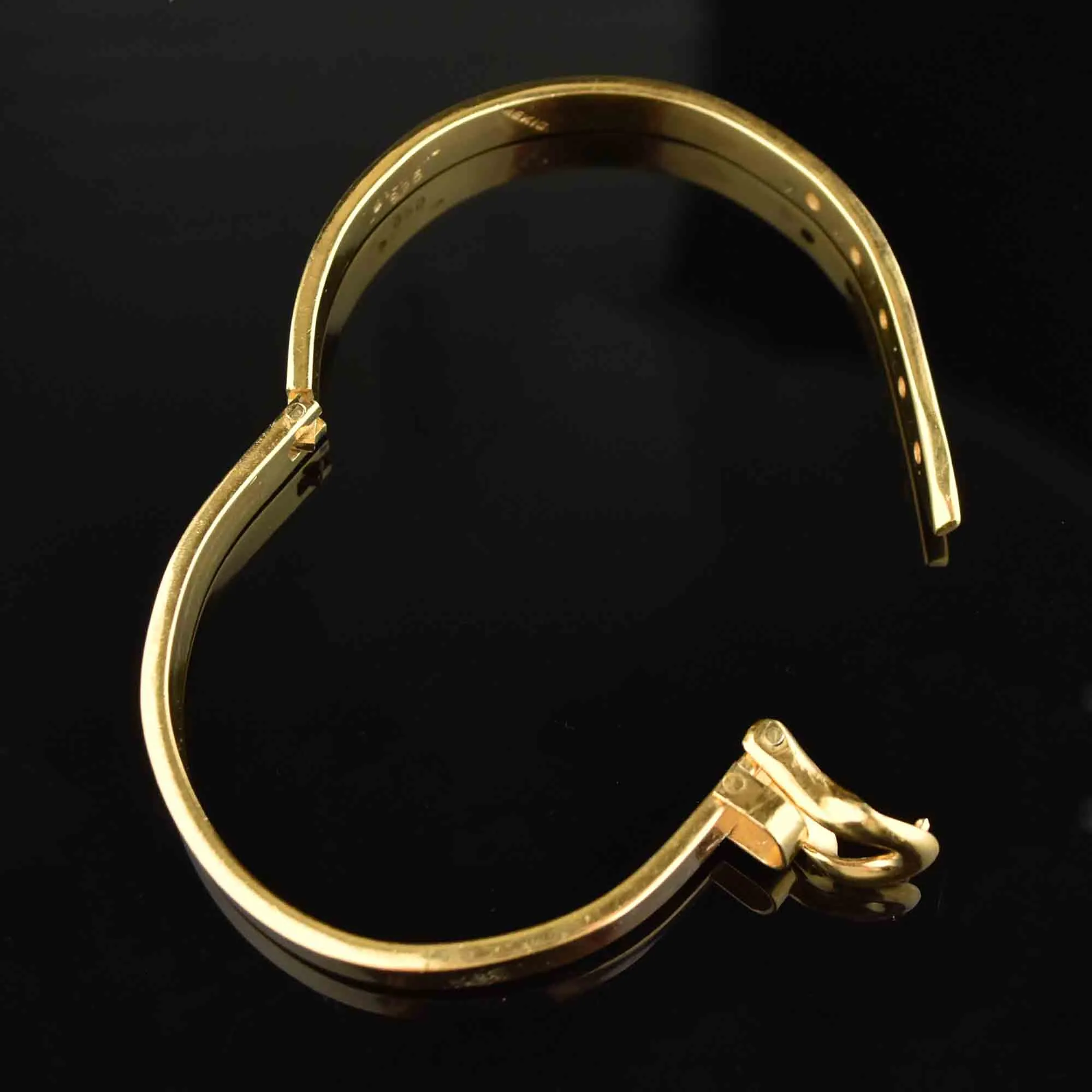 Vintage Mexico Sterling Silver Gilt Buckle Cuff Bracelet