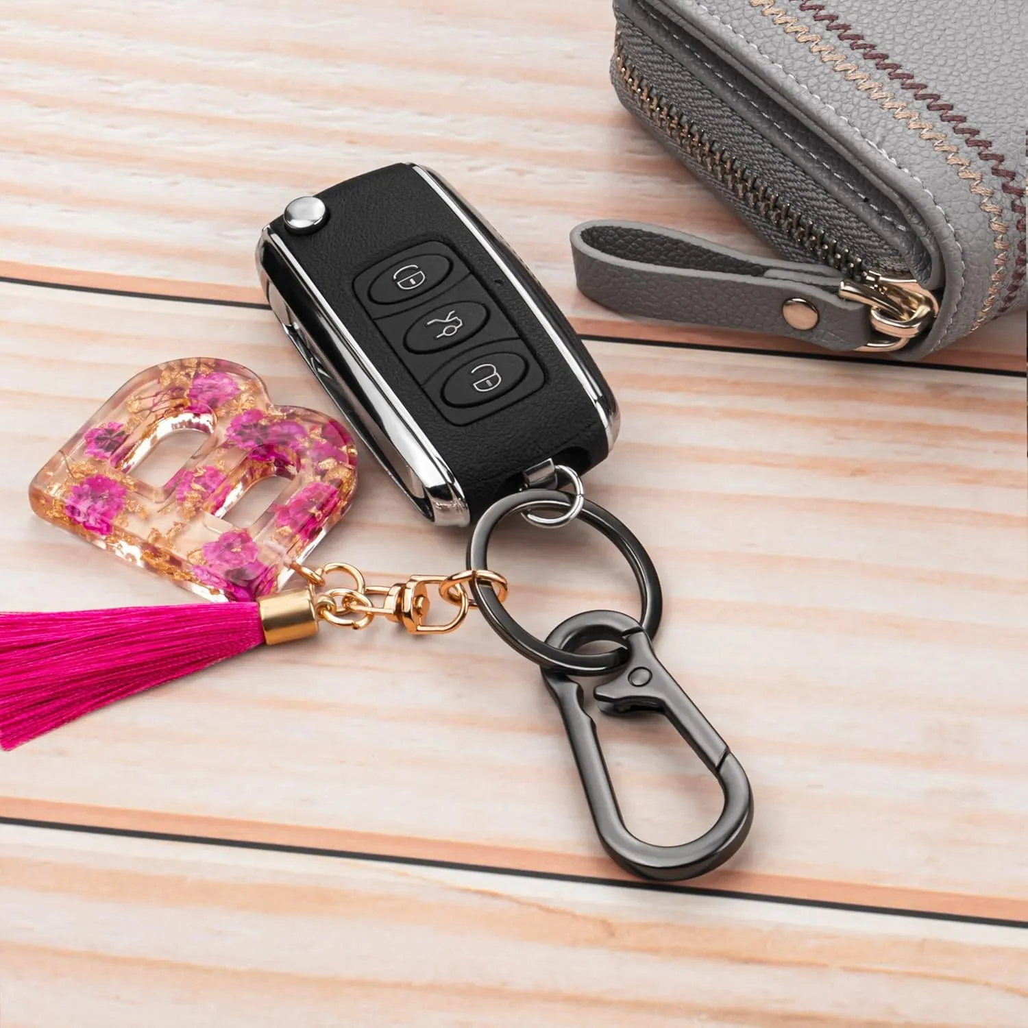 Wikavanli Metal Keychains Keyring Key Chain Ring Clip Holder Organizer for Home Car Keys Key Finder Women Men