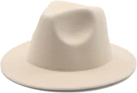 Women Fedora Hat Felted Solid khaki9 Black Dress Formal Panama Hats