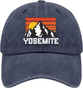 Yosemite National park3 Hats Music hat Navy Blue Hats for Men Baseball Cap Gifts for Son Cycling Hats